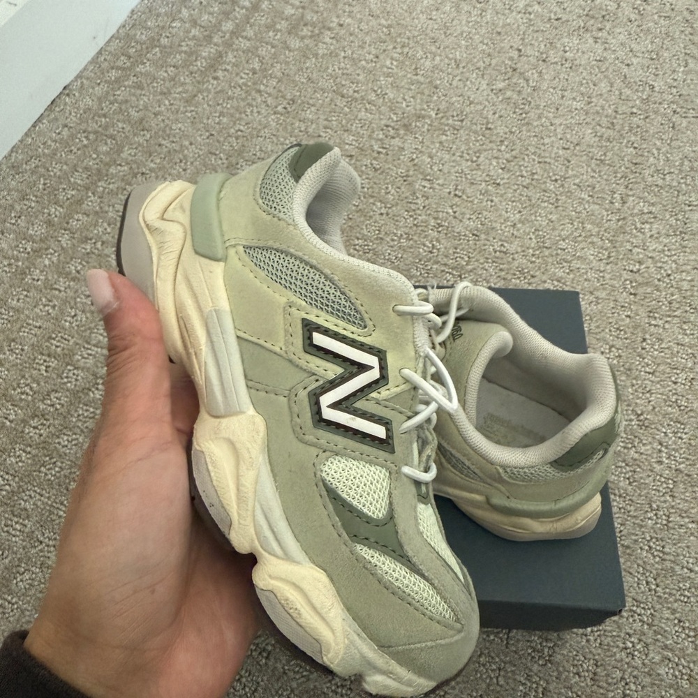 New Balance Olive and Beige Sneakers